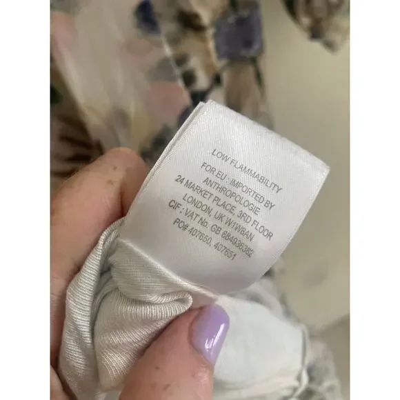 Anthropologie X Kachel Chiara Ruffle Long Sleeve Watercolor Midi Dress 6 (UK 10) - Picture 16 of 16